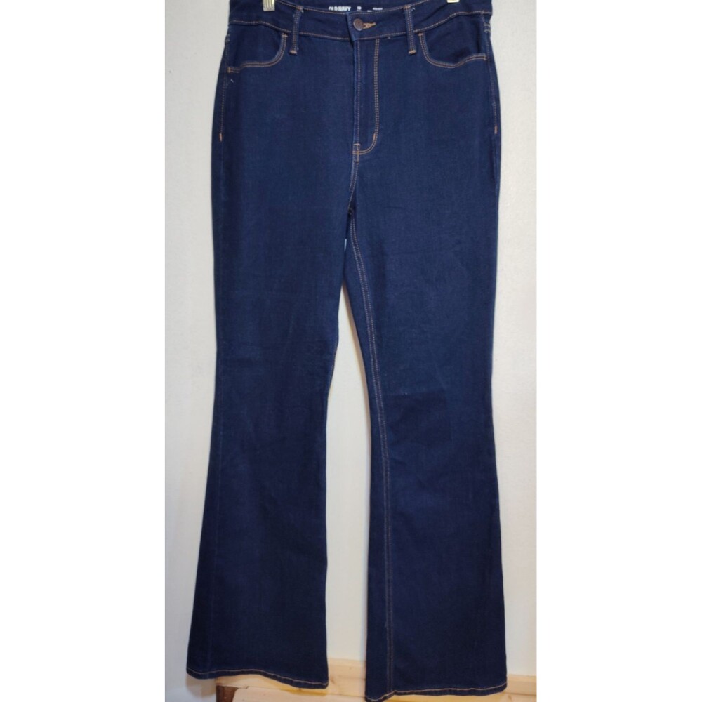 Old Navy Womens Blue Size 10 Tall High Jeans Denim High Rise Wow Flare